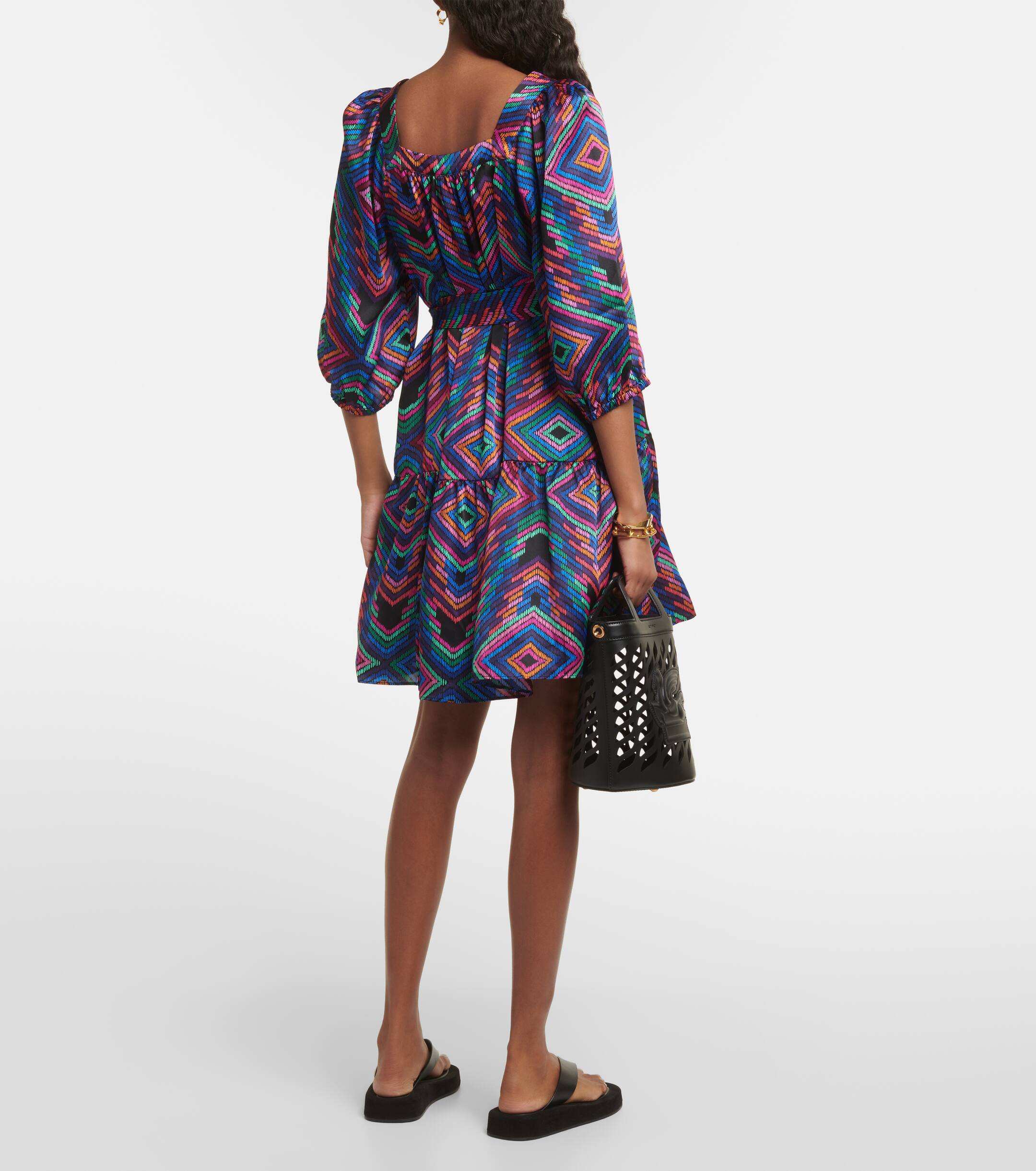 Eres Nightclub Printed Satin Minidress - Plush